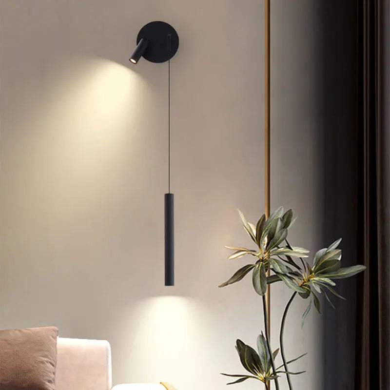 luminaires muraux led minimalistes noir gris chambre salon cuisine étude entrée tricolore