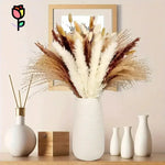 bouquet fleurs séchées naturel plumes pampa beige rustique décoration intérieure anniversaire baby shower mariage
