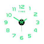 horloge murale 3d moderne chiffres effets 3d argenté vert rouge doré minimaliste chambre salon