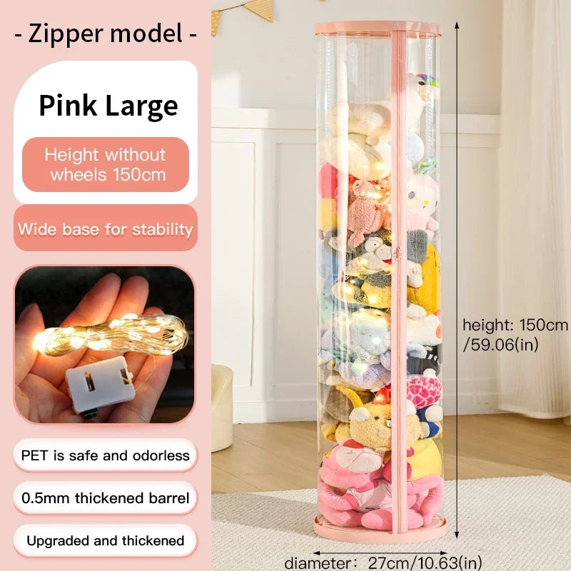 boîte rangement jouets transparent moderne rose clair pliable respectueux environnement haute qualité personnalisation enfant