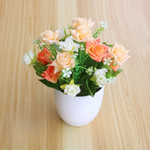 bouquet fleurs artificielles rose blanche violette jaune rouge intérieur décoration moderne minimaliste