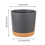pots fleurs plastique modernes vert clair foncé gris drainage balcon jardin 165cm 145cm 25cm
