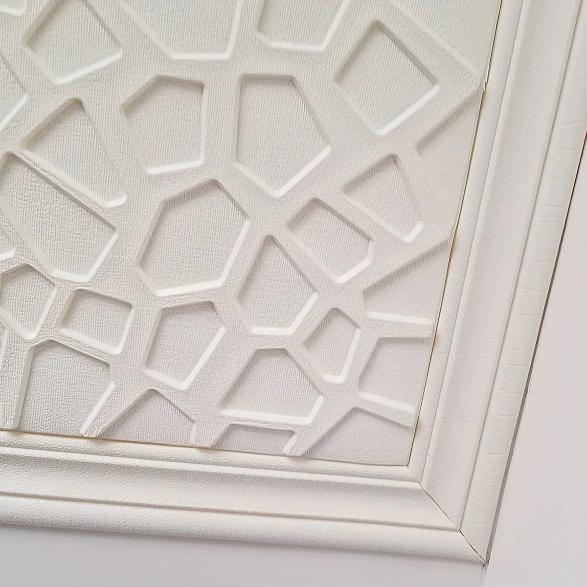 panneau decoratif mural blanc geometrique moderne resistant humidite autocollant chambre salon enfants
