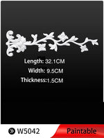 appliques decoratives sculptees floral classique blanc meubles deco mur opacite grande taille DIY