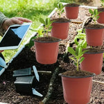 pots semis plastique rouge moderne perforés plantes pots fleurs jardinerie culture