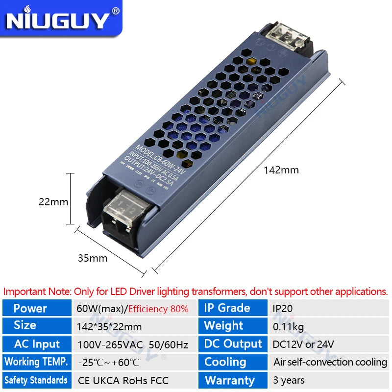 transformateur led 12v 24v 36w 60w 100w 150w 200w 300w 400w 500w câble ac