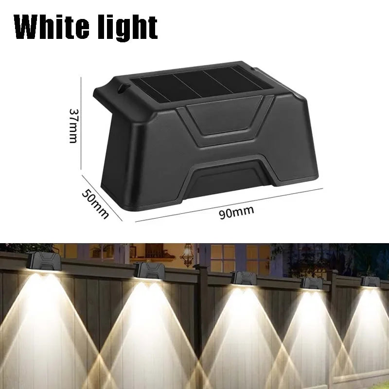 lumière solaire led extérieure ip65 étanche jardin mur escaliers noire moderne