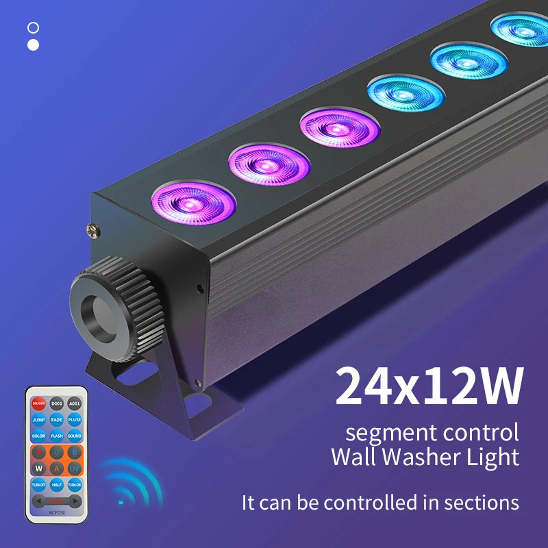 barre led murale rgbw dmx effet lumière scène fête mariage événement professionnel noir moderne