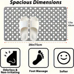tapis bain antidérapant perforé gris bleu moderne ventouses drainage texturé