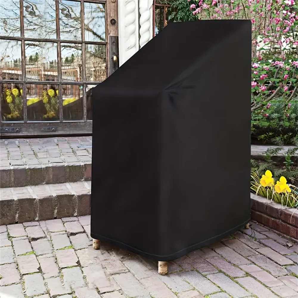 housse protection chaise extérieure polyester noir moderne élégante fermeture glissière uv résistante imperméable ventiléeextérieur