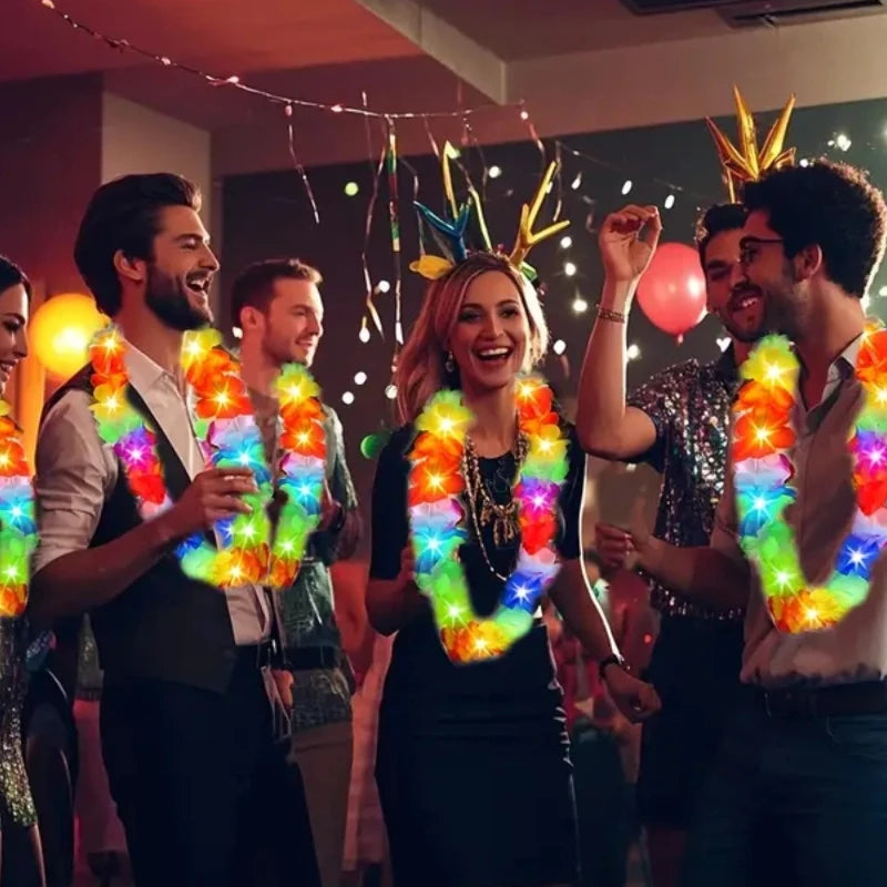 guirlande lumineuse multicolore fleurs artificielles décorative festive intérieur anniversaire mariage carnaval cadeau fête