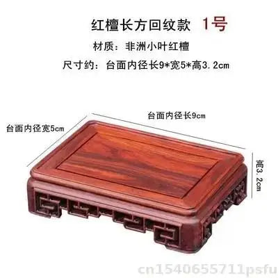support bois rouge foncé motif ajouré classique décoration artisanale pot fleur thé