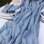 serviettes table vert olive rose bleu clair gris texture lin naturelle classique maison wedding