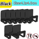 support rangement universel moderne adhésif argenté noir couteaux grattoir ciseaux brosse planche découpe couvercle