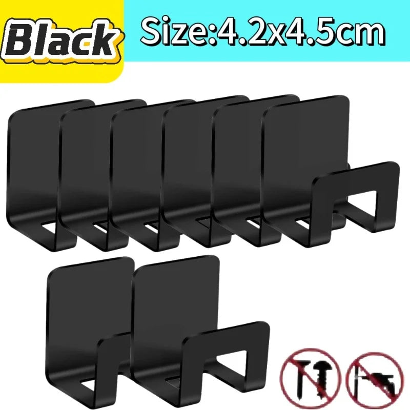 support rangement universel moderne adhésif argenté noir couteaux grattoir ciseaux brosse planche découpe couvercle