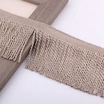 ruban franges or beige olive marron tissé classique 12cm largeur 12mètres polyester écologique decoration