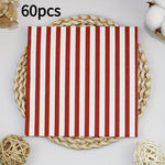 serviettes papier rayures rouges festives dimensions 33x13cm classique usage maison restaurantpaquelettes 20 40 60