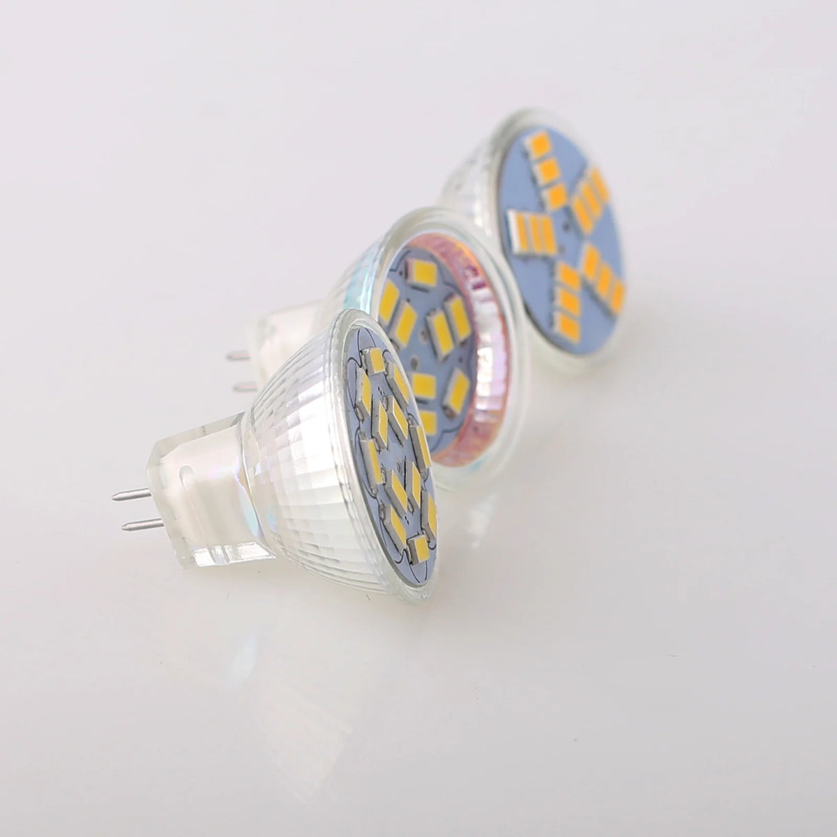 projecteur led 12v 12 15 leds gu4 warm neutral white moderne transparent