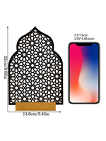 cadres decoratifs bois motif geometrique moderne noir beigeclair ramadan decoration festive