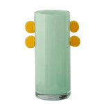 Vase moderne transparent vert clair rouge rose bleu ø17cm ø9.5cm 26cm