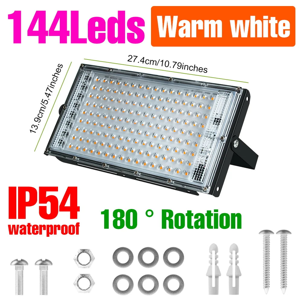 projecteur led extérieur moderne 220v noir 4vis 4rondelles 2clous 274mm139mm