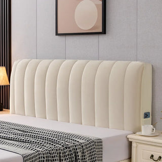 Housse de tête de lit en velours matelassé anti-poussière - Protection élégante pour votre chambre