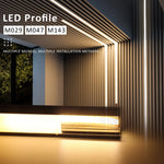 Profilé LED aluminium ondulé noir argenté de 50cm pour plafond