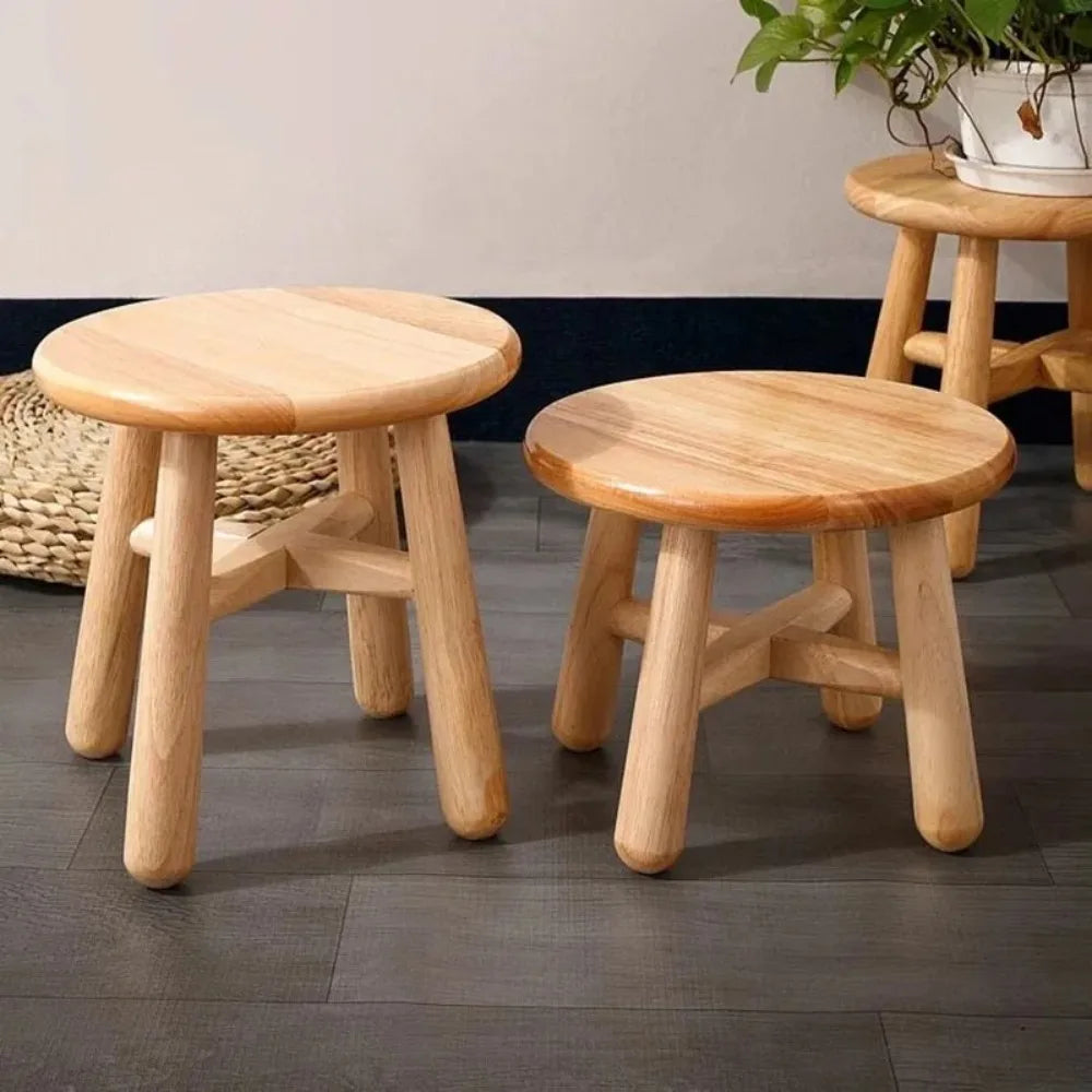 tabouret bois naturel clair moderne salon chambre coucher multifonctionnel