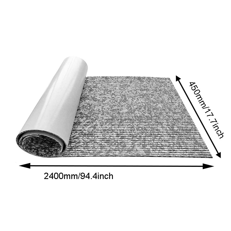 tapis sol bateau camouflage gris noir moderne autoadhésif 2400mm 450mm