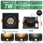 spot led blanc moderne 3000k 4000k 6500k interrupteur cct 75mm 90mm
