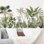 Autocollant mural tropical vin rouge dans salon