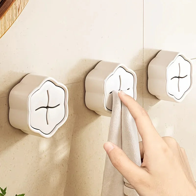 porte serviettes mural réutiliables moderne blanc beige adhésif supports linge texturé surface lisse minimaliste