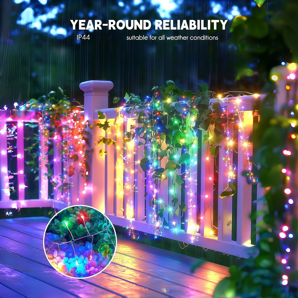 guirlande lumineuse solaire multicolore étoiles moderne extérieur on off autonomie led