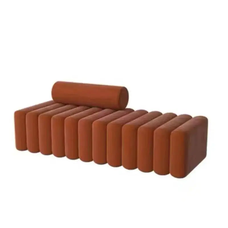 banc modulable velours orange noir blanc moderne salon confortable fixations invisibles coussins mobiles