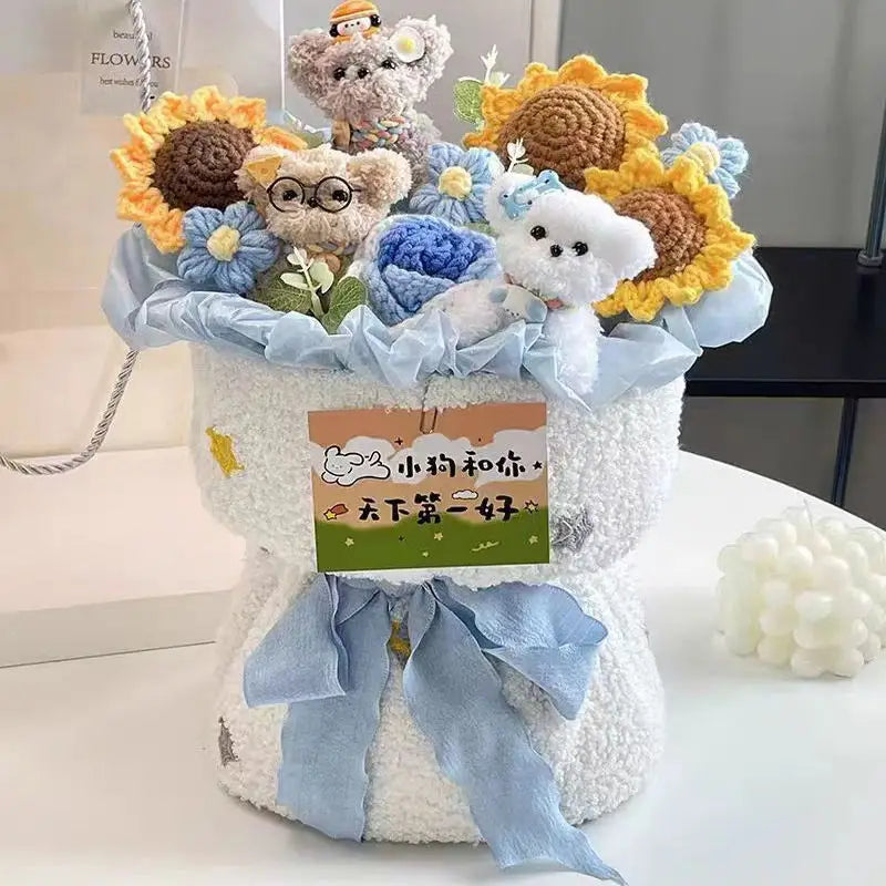 bouquet fleurs artificielles tournesols jaune orange blanc décoration mariage cadeau fête enseignants