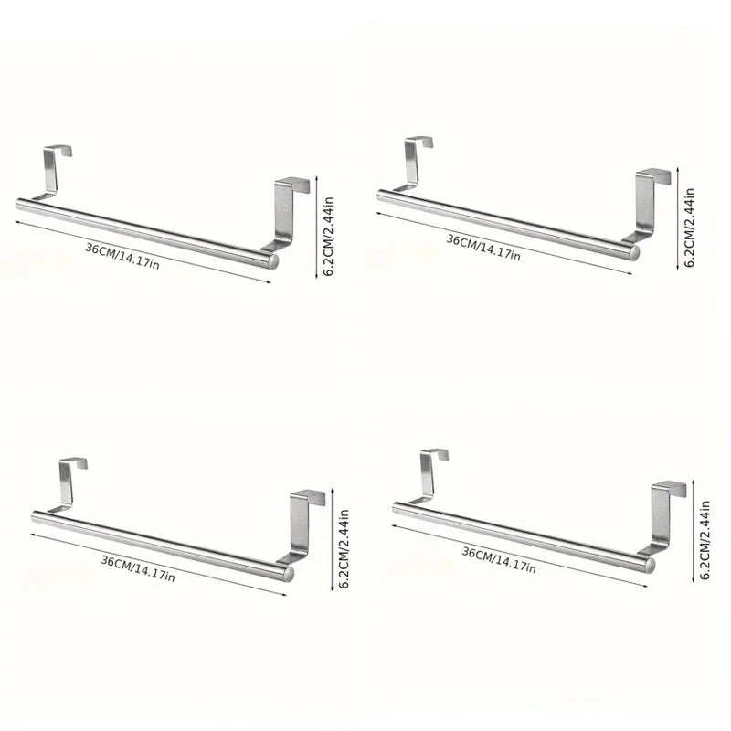porte serviettes mural adhésif acier inoxydable simple barre moderne argente chromé sans perçage
