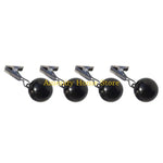 clips rideau noir moderne sphères opaques fixations clips pack quatre