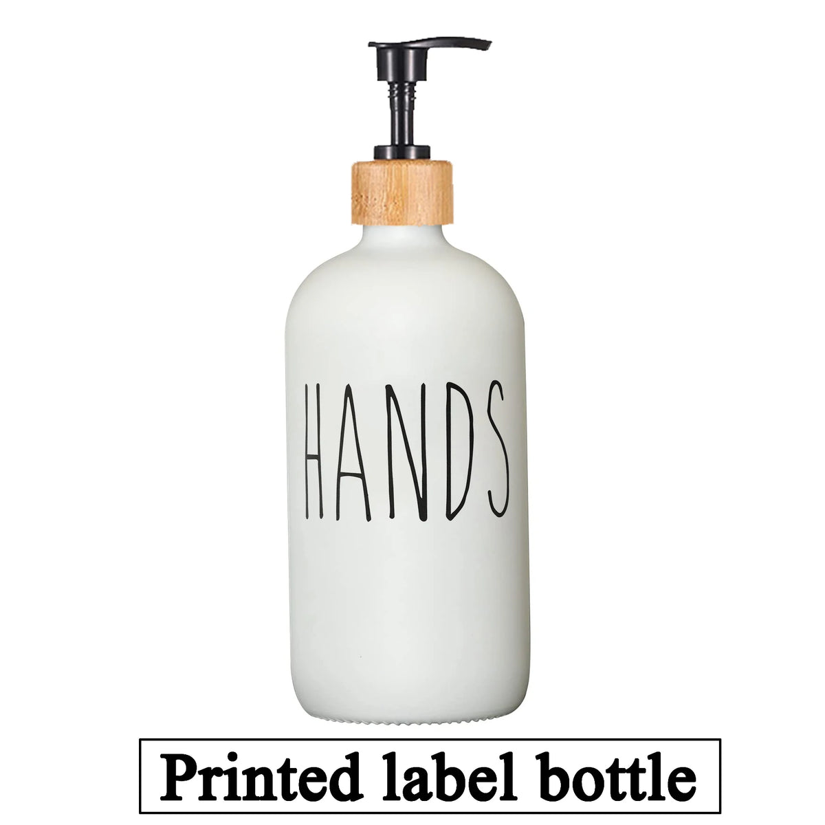 distributeur savon liquide cuisine pompe bois bouteille blanche noire vaisselle mains pot verre