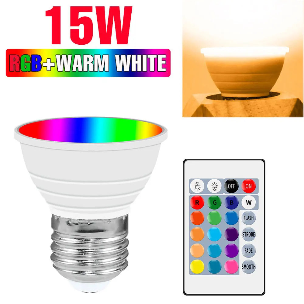 ampoules led rgb e14 e27 gu10 mr16 blanc transparent opaque moderne télécommande