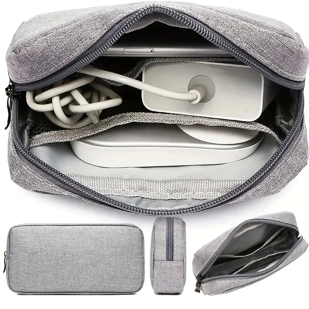 sac main gris toile coton classique deux poches intérieures poche extérieure pliable articles divers