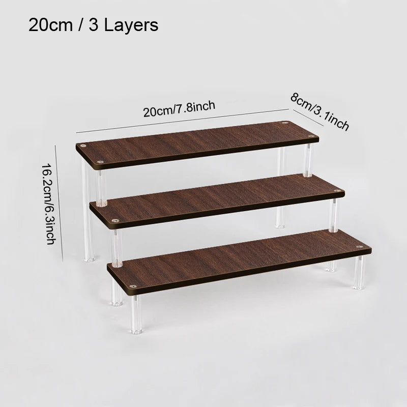 présentoir bois marron moderne étagère transparent vis fixations mariage anniversaire