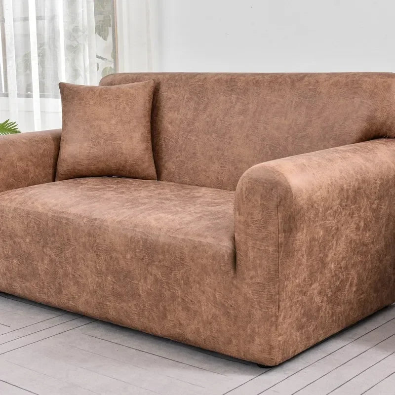 housse canapé cuir pu marron clair texture grunge moderne coussin d'appoint salon