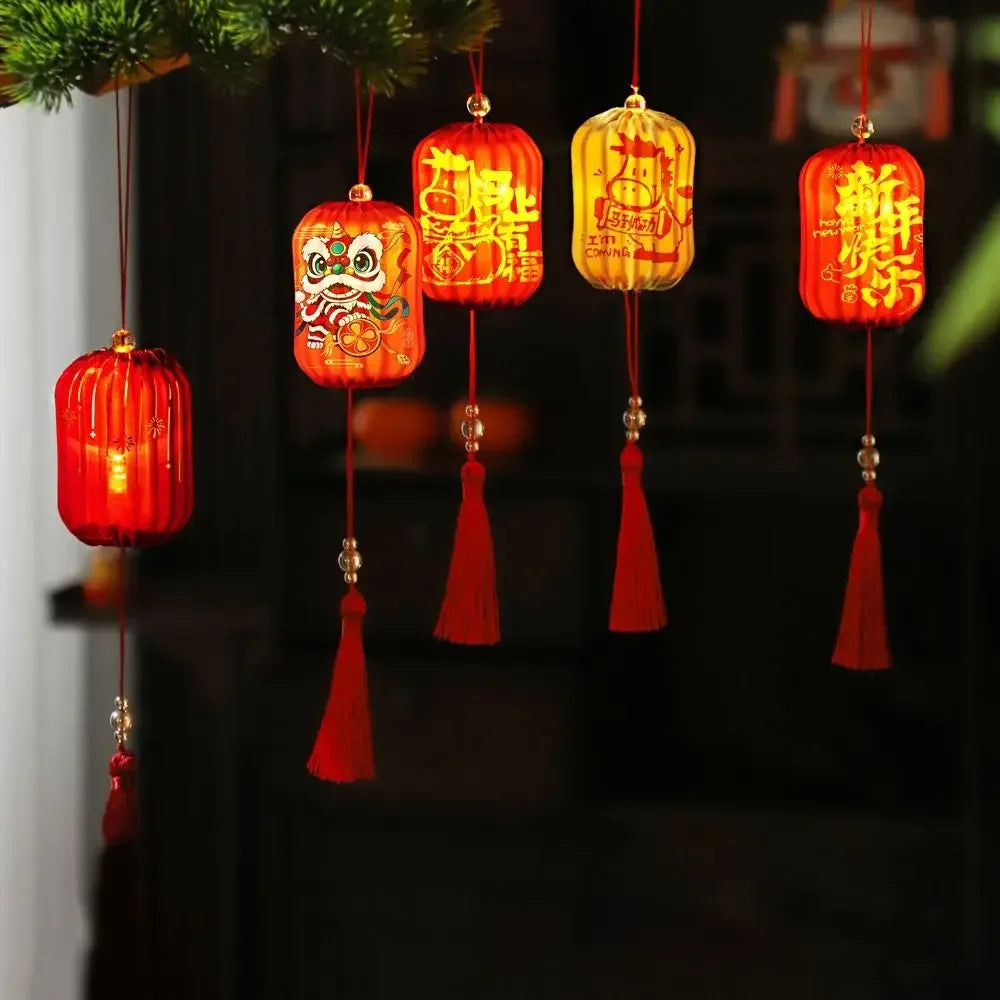 lanternes chinoises traditionnelles rouges festives imprimées caractères chinois floral tassel métal festive anniversaireextérieur