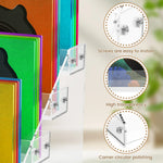 présentoir pyramidal acrylique transparent multi niveaux stockage figurines cosmétiques minimaliste