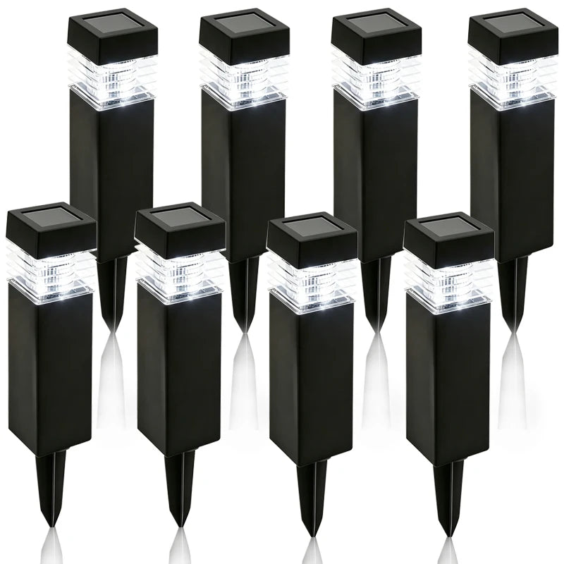 luminaire solaire moderne lampe gazon noir led auto éclairage extérieur chemin