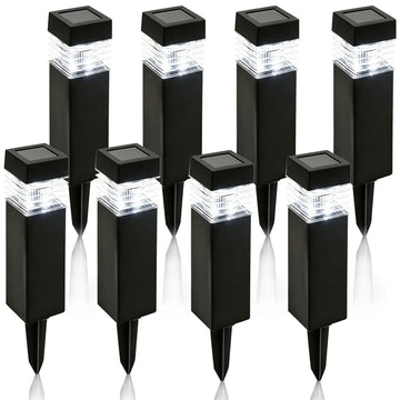 luminaire solaire moderne lampe gazon noir led auto éclairage extérieur chemin