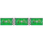 champ football table décor anniversaire enfant motif joueur ballon doré(hexagones) vert noir blanc