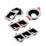 plaque montage led anneau rond carré blanc noir moderne 90v260v 610w
