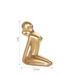 statues yoga pose or moderne minimaliste collection noël décoration intérieure gift brillant