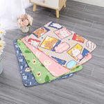 tapis d'entraînement lavable chiens motifs animaux rose vert bleu moderne